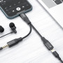 Bluetooth кaбель-перехідник XO NB181B Lightning to Lightning Power / Audio AUX 12см для iPhone, Black