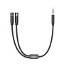 Розгалужувач Audio XO NB-R197 з Jack 3.5 на роз'єми для мікрофона та навушників, Black