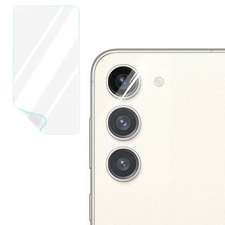 Противоударная гидрогелевая пленка Hydrogel Film для Samsung Galaxy S23 Plus на камеру 3 шт, Transparent