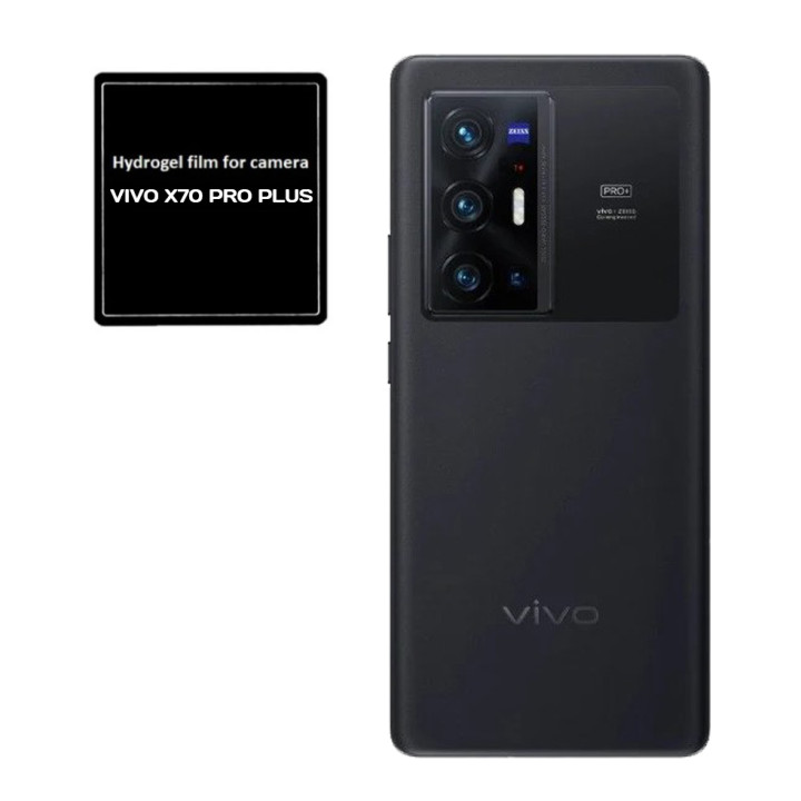 Противоударная гидрогелевая пленка Hydrogel Film для Vivo X70 Pro Plus на камеру 3 шт, Transparent