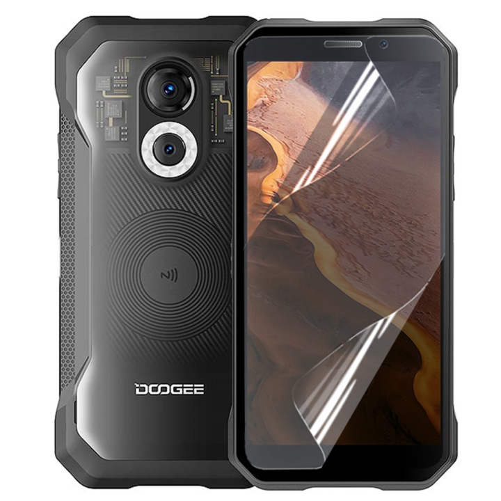 Противоударная гидрогелевая пленка Hydrogel Film для Doogee S61 Pro, Transparent