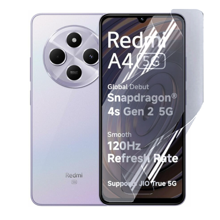 Противоударная гидрогелевая пленка Hydrogel Film для Xiaomi Redmi A4 5G, Transparent