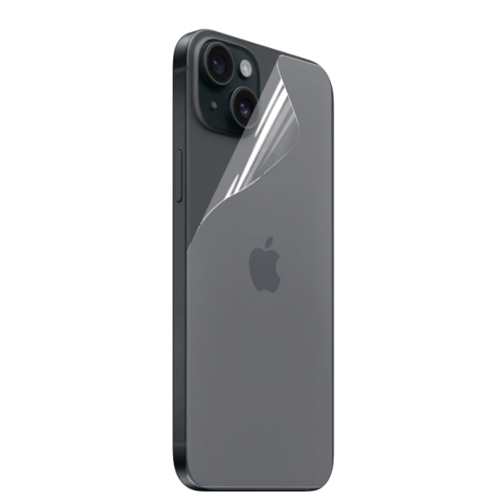 Противоударная гидрогелевая пленка Hydrogel Film для Apple iPhone 15 Plus на заднюю панель, Transparent