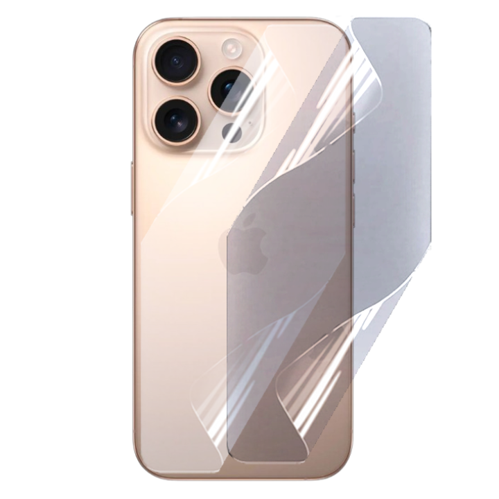 Протиударна гідрогелева плівка Hydrogel Film для iPhone 16 Pro Max на задню панель, Transparent