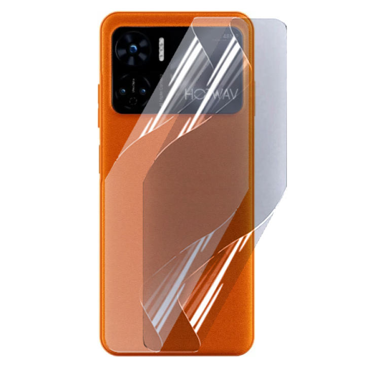 Противоударная гидрогелевая пленка Hydrogel Film для Hotwav Note 12 2024​ на заднюю панель, Transparent