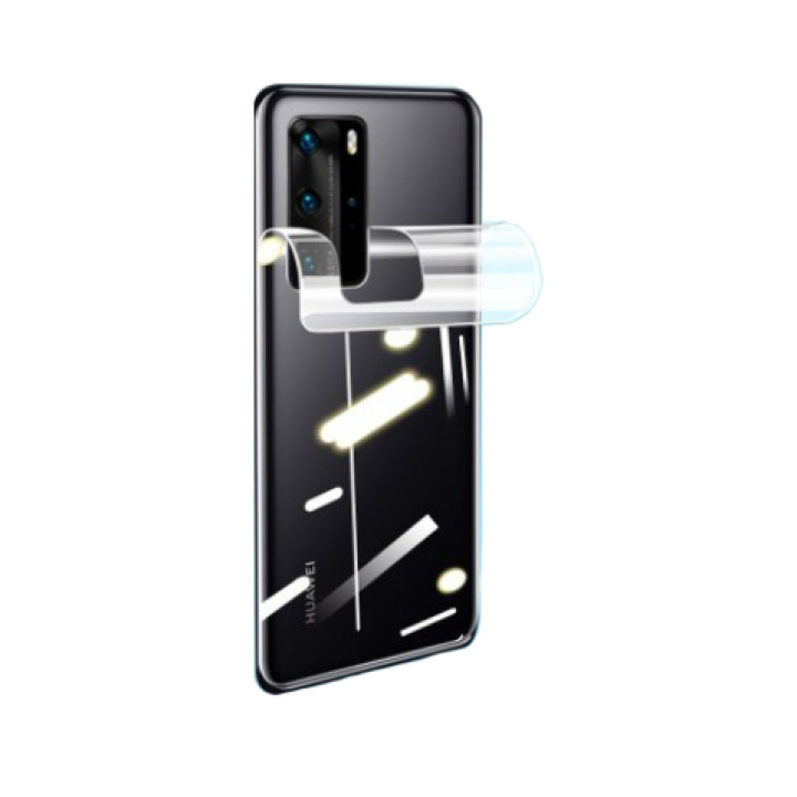 Противоударная гидрогелевая пленка Hydrogel Film для Huawei P40 на заднюю панель, Transparent