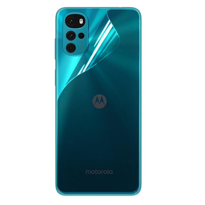 Противоударная гидрогелевая пленка Hydrogel Film для Motorola Moto G22 на заднюю панель, Transparent