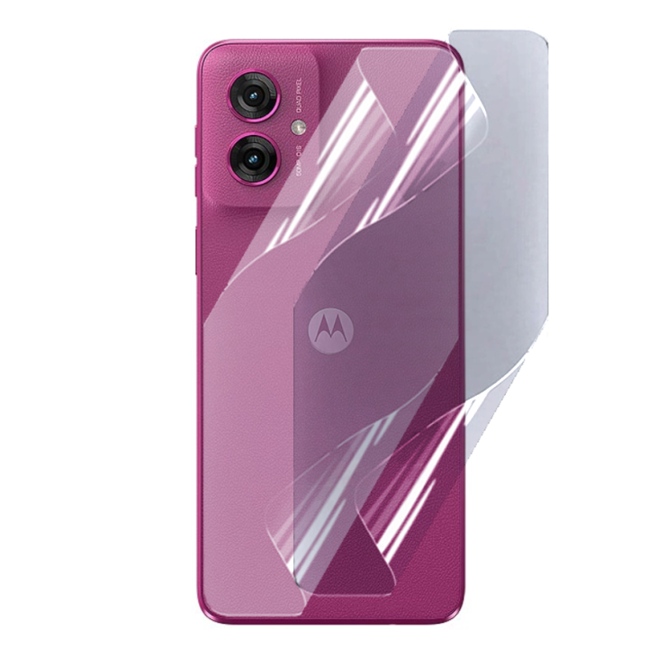 Противоударная гидрогелевая пленка Hydrogel Film для Motorola Moto G55 на заднюю панель, Transparent