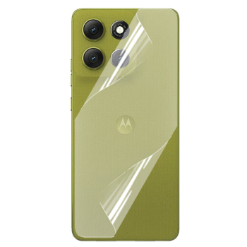 Противоударная гидрогелевая пленка Hydrogel Film для Motorola Moto G86 на заднюю панель, Transparent