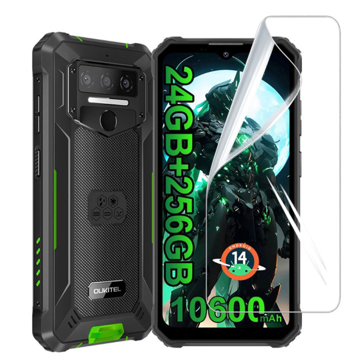 Противоударная гидрогелевая пленка Hydrogel Film для Oukitel WP23 Plus, Transparent