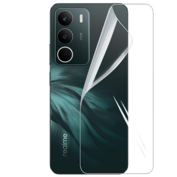 Противоударная гидрогелевая пленка Hydrogel Film для Realme C71 на заднюю панель, Transparent