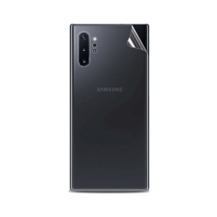 Противоударная гидрогелевая пленка Hydrogel Film для Samsung Galaxy Note 10 Plus на заднюю панель, Transparent