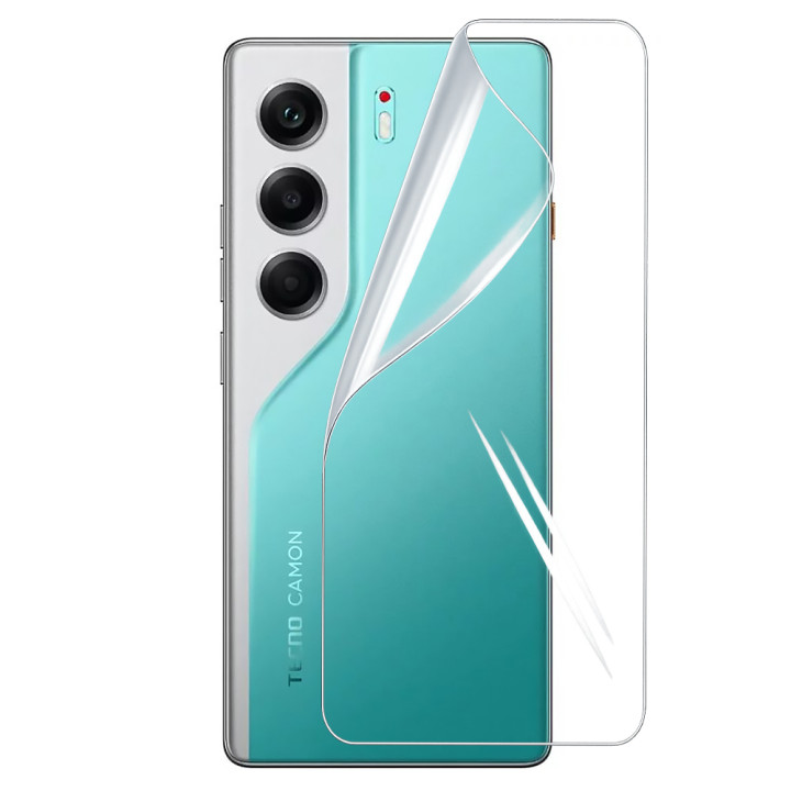 Гідрогелева плівка Hydrogel Film для Tecno Camon 40 на задню панель, Transparent
