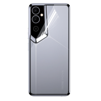 Противоударная гидрогелевая пленка Hydrogel Film для Tecno Pova Neo 2 на заднюю панель, Transparent