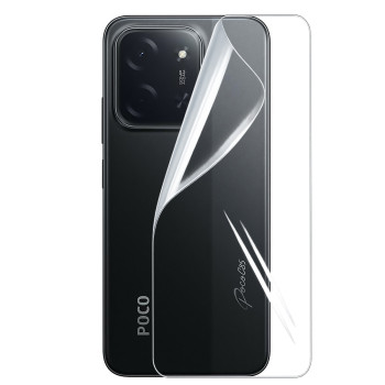 Гидрогелевая пленка Hydrogel Film для Xiaomi Poco C85 4G на заднюю панель, Transparent