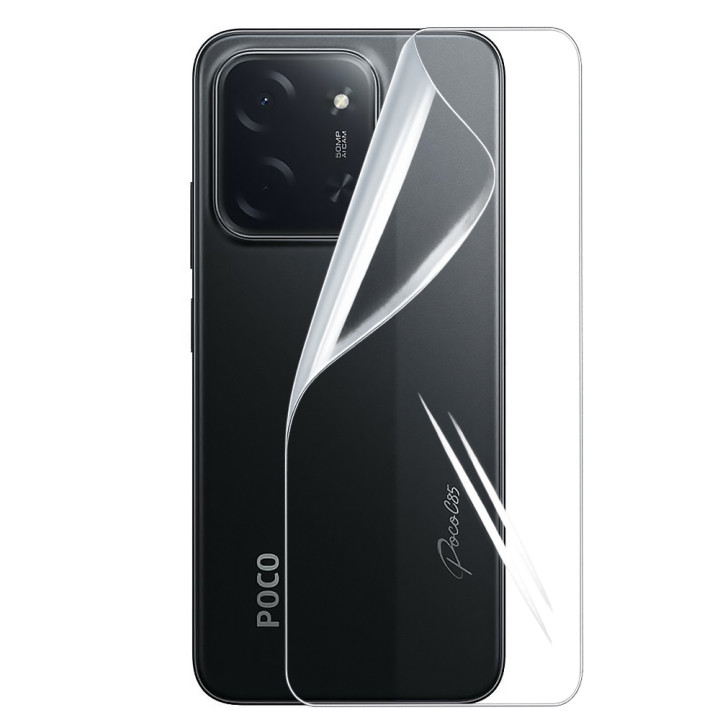 Гидрогелевая пленка Hydrogel Film для Xiaomi Poco C85 4G на заднюю панель, Transparent