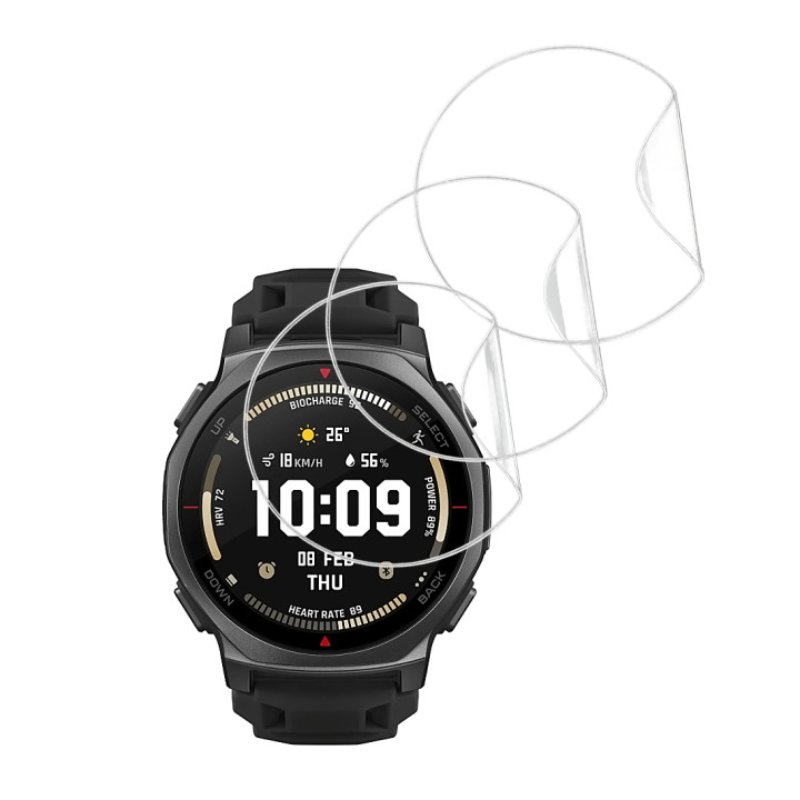 Гидрогелевая пленка Hydrogel Film для Amazfit T-Rex 3 Pro 44mm (6 шт), Transparent