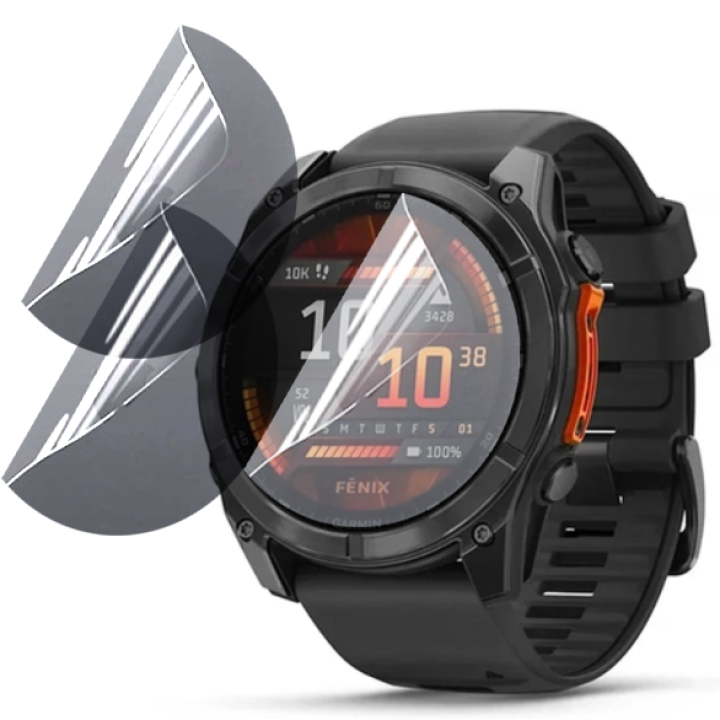 Противоударная гидрогелевая пленка Hydrogel Film для Garmin Fenix 8 51mm​ (6 шт), Transparent