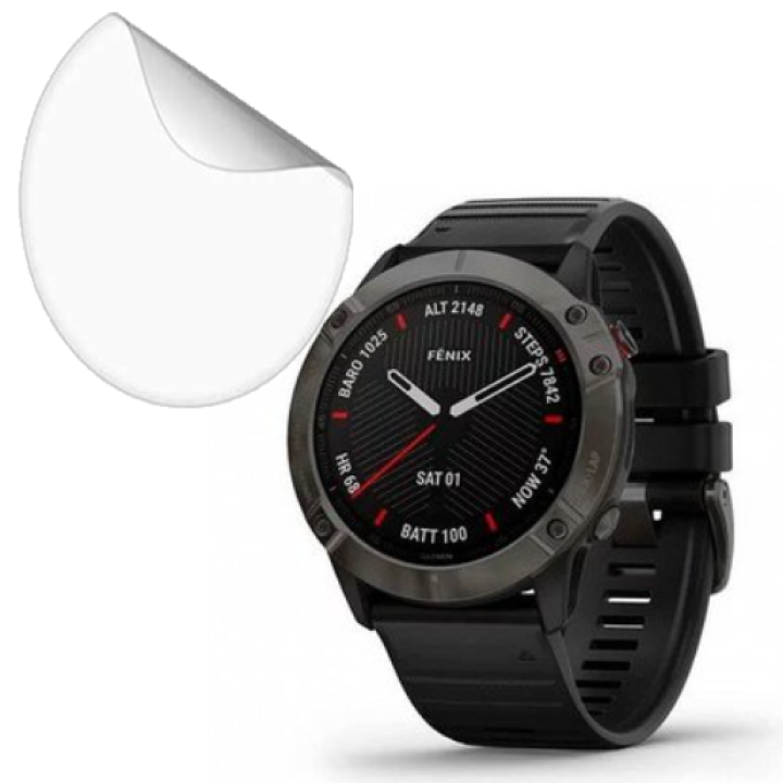 Противоударная гидрогелевая пленка Hydrogel Film для Garmin Fenix 6X (6 шт), Transparent