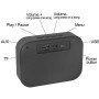 Портативная беспроводная Bluetooth колонка Wiss MINI T3 с тканевым покрытием