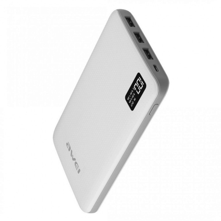 Портативная батарея Power bank Awei P56K 30000mAh, White