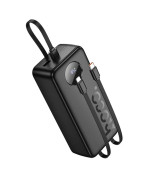 Портативная батарея Power Bank HOCO J132B 22.5W 30000mAh с кабелем (3 Type-C / iP), Black