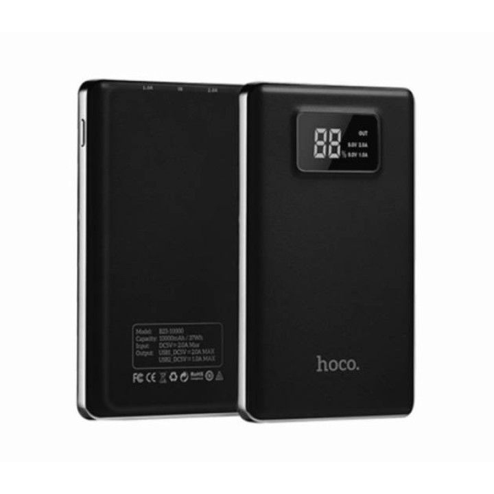 Портативная батарея Power Bank HOCO B23 на 10000mAH 2.1А 2-USB Black