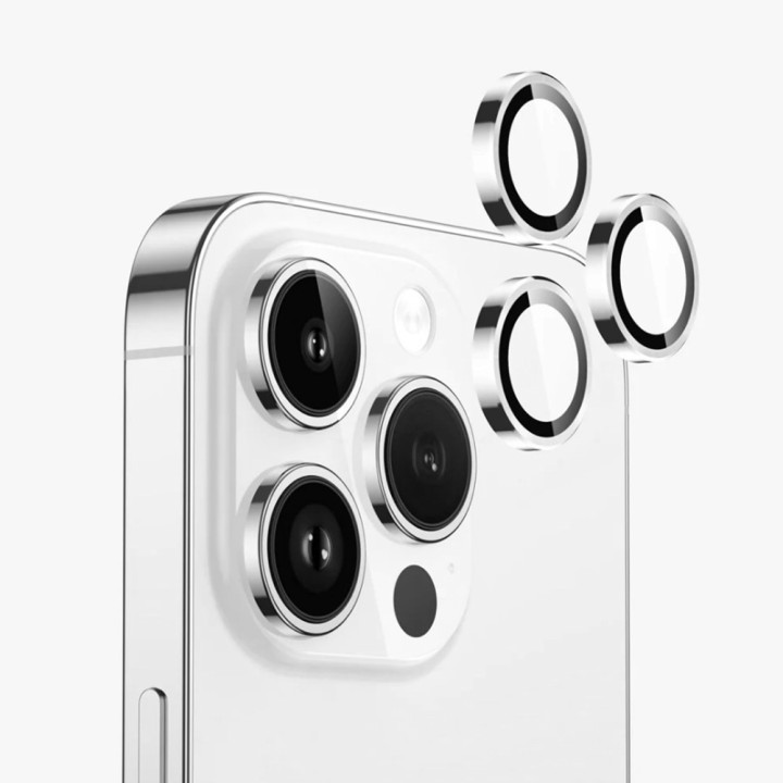 Защитное стекло 3D Hoco Tempered Glass Metal Lens на заднюю камеру для Apple iPhone 15 Pro / 15 Pro Max