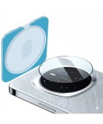 Защитное стекло на камеру для Honor Magic 7 Pro с рамкой для поклейки, Black