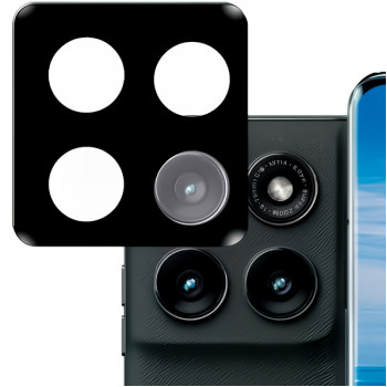 Захисна рамка зі склом на задню камеру Tempered Glass для Motorola Edge 60 Fusion, Black