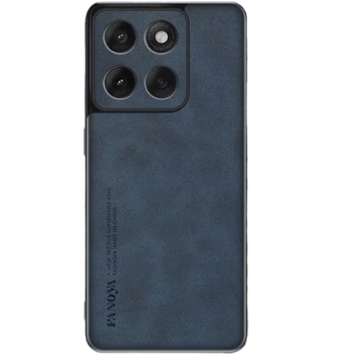 Кожаный чехол Fanoya для Motorola Edge 60 с защитой на камеру