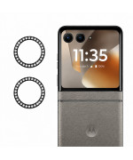 Защитное стекло с рамкой CD Pattern на камеру для Motorola Razr 70