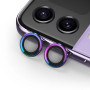 Защитное стекло с рамкой CD Pattern на заднюю камеру для Samsung Galaxy Flip6 / Flip7 FE разноцветный