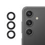Защитное стекло с рамкой CD Pattern для Samsung Galaxy S25 5G​​ на заднюю камеру серебряный