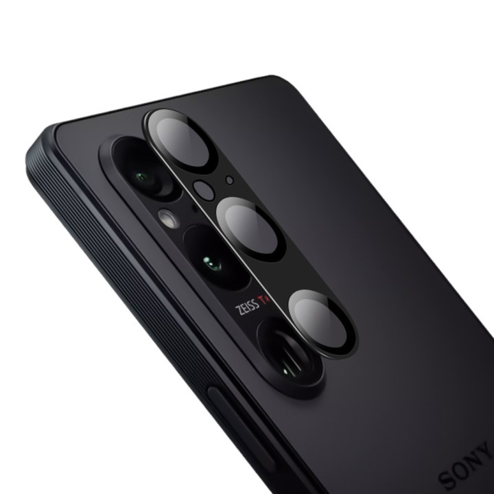 Захисне скло та рамка Tempered Glass 0,3 мм на задню камеру Sony Xperia 1 V, Black