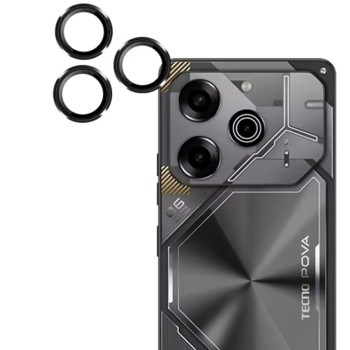 Захисне скло з рамкою CD Pattern для Tecno Pova 6 на задню камеру
