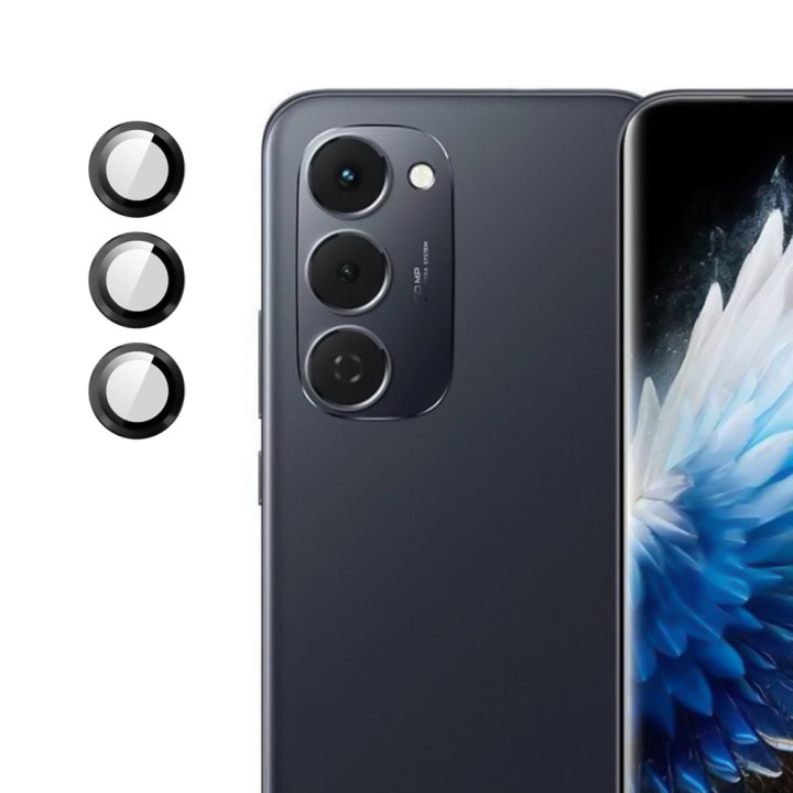 Захисне скло з рамкою CD Pattern для Tecno Spark 40 Pro+ на задню камеру