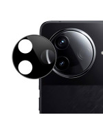 Защитная рамка со стеклом Tempered Glass для Xiaomi Poco F7 Pro / Redmi K80 на заднюю камеру, Black