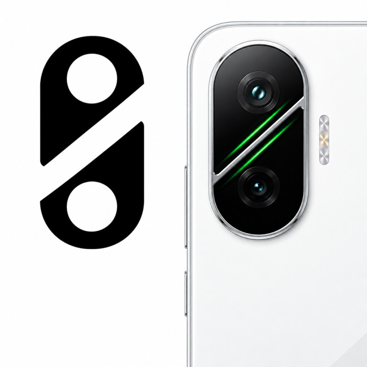 Защитное стекло на камеру Tempered Glass Xiaomi Poco F7, Black