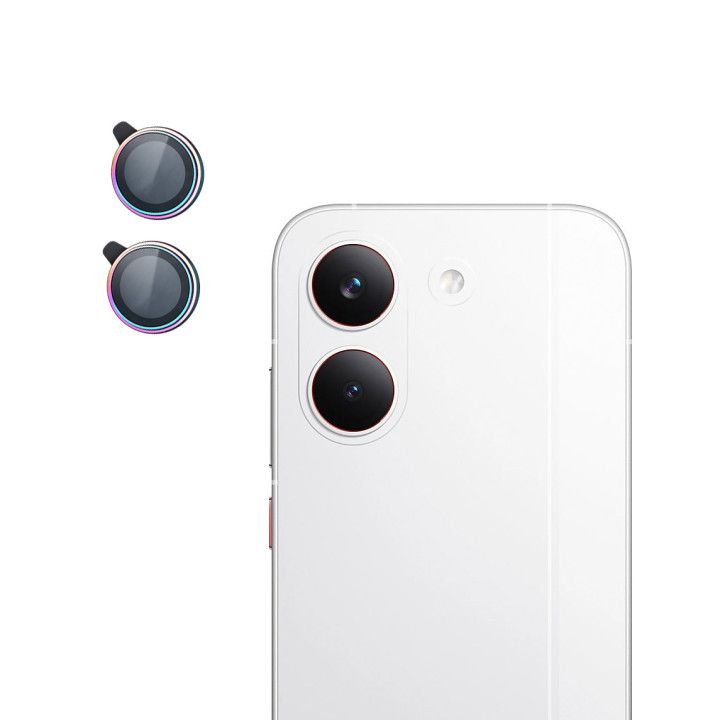 Защитное стекло с рамкой CD Pattern для Xiaomi Poco X8 Pro на заднюю камеру, Colorful