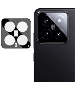 Захисна рамка з антивідблисковим склом Tempered Glass для Xiaomi 14 на задню камеру, Black