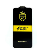 Захисне скло Anti-Static Full Screen Full Glue 6D для iPhone XR / 11, Black