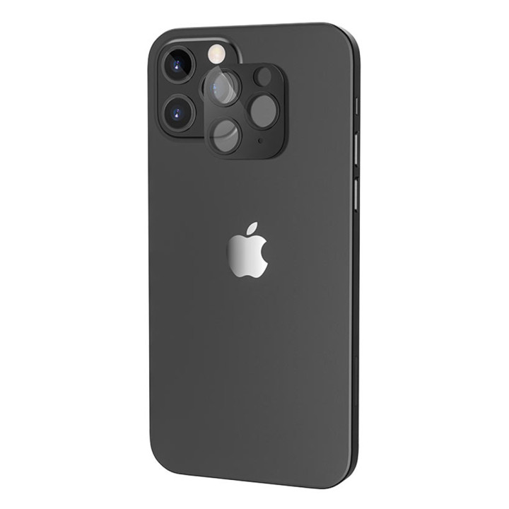 Защитное стекло Hoco A18 3D Metal Frame на заднюю камеру для Apple iPhone 12 Pro, Black