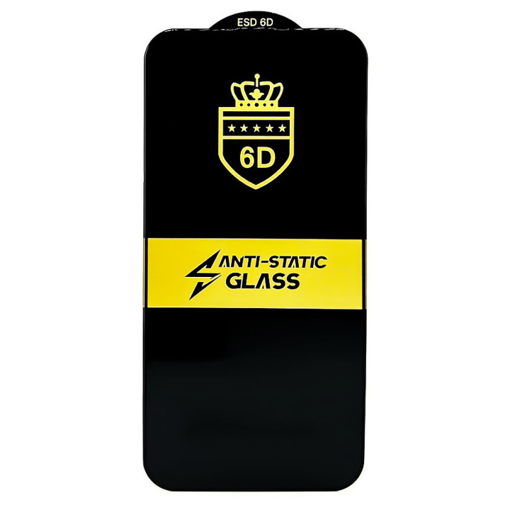 Защитное стекло Anti-Static Full Screen Full Glue 6D для iPhone 14 Pro Max, Black