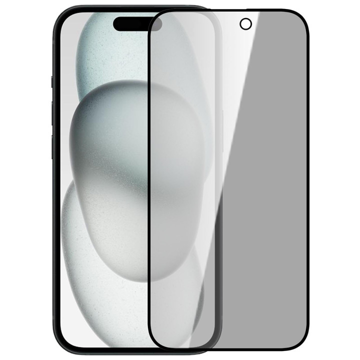 Защитное стекло Nillkin Gurdian Full Coverage Privacy для Apple iPhone 15 Pro Max из защитным бампером в комплекте, Black