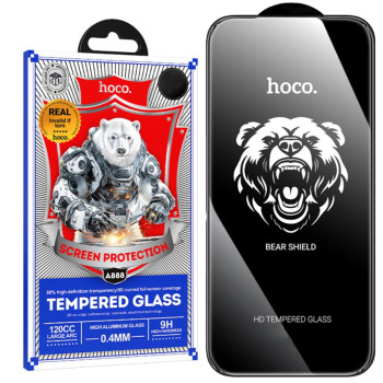 Закаленное защитное стекло Hoco Bear Shield Full Screen для iPhone 17 Pro