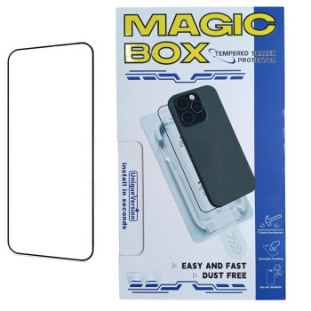 Закаленное защитное стекло Magic Box Full Screen для iPhone 17 с рамкой для поклейки