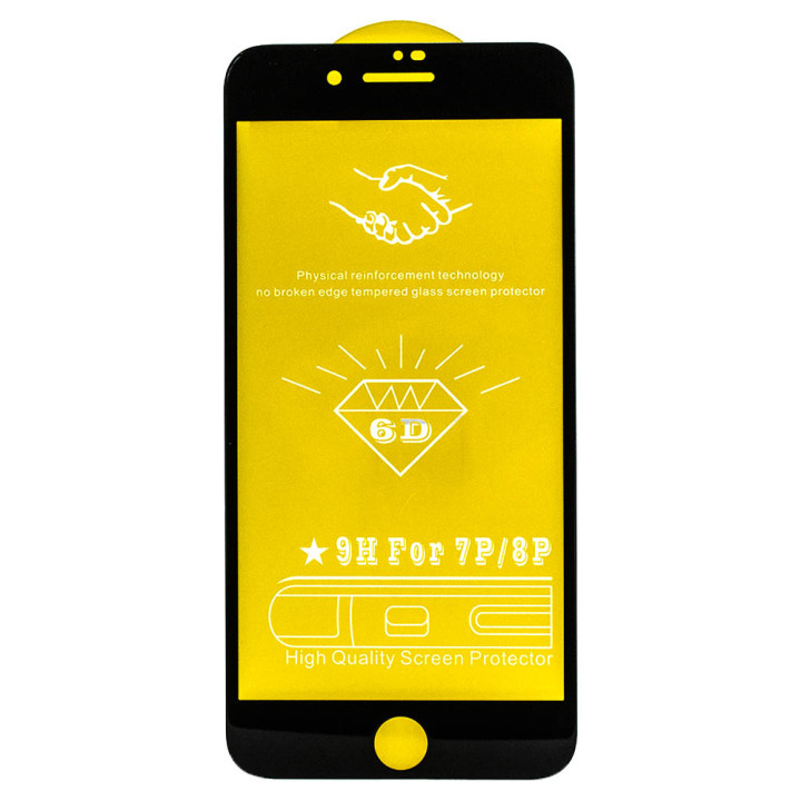 Захисне скло Full Screen Full Glue 6D Tempered Glass для Apple iPhone 7 plus / iPhone 8 plus, Black