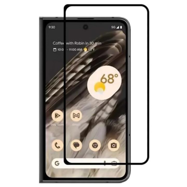 Загартоване захисне скло Full Screen Tempered Glass для Google Pixel Fold, Black