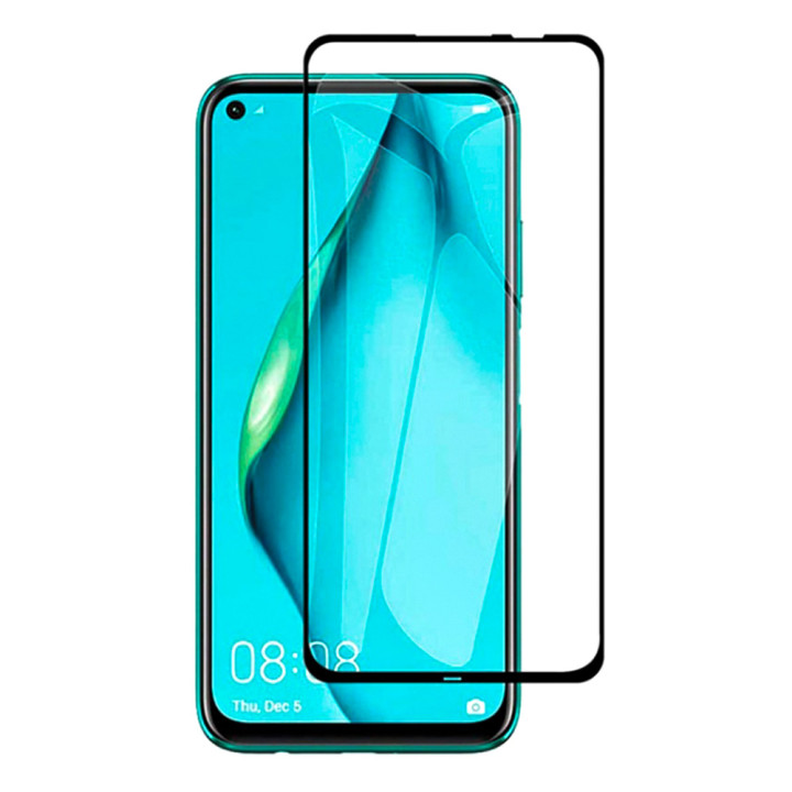 Захисне скло Full Screen Full Glue 2,5D Tempered Glass для Huawei P40 Lite E, Black